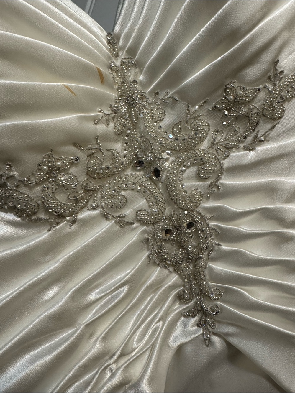 Impressions Bridal Ivory Wedding Dress with Beaded Accents - Picture 6 of 7